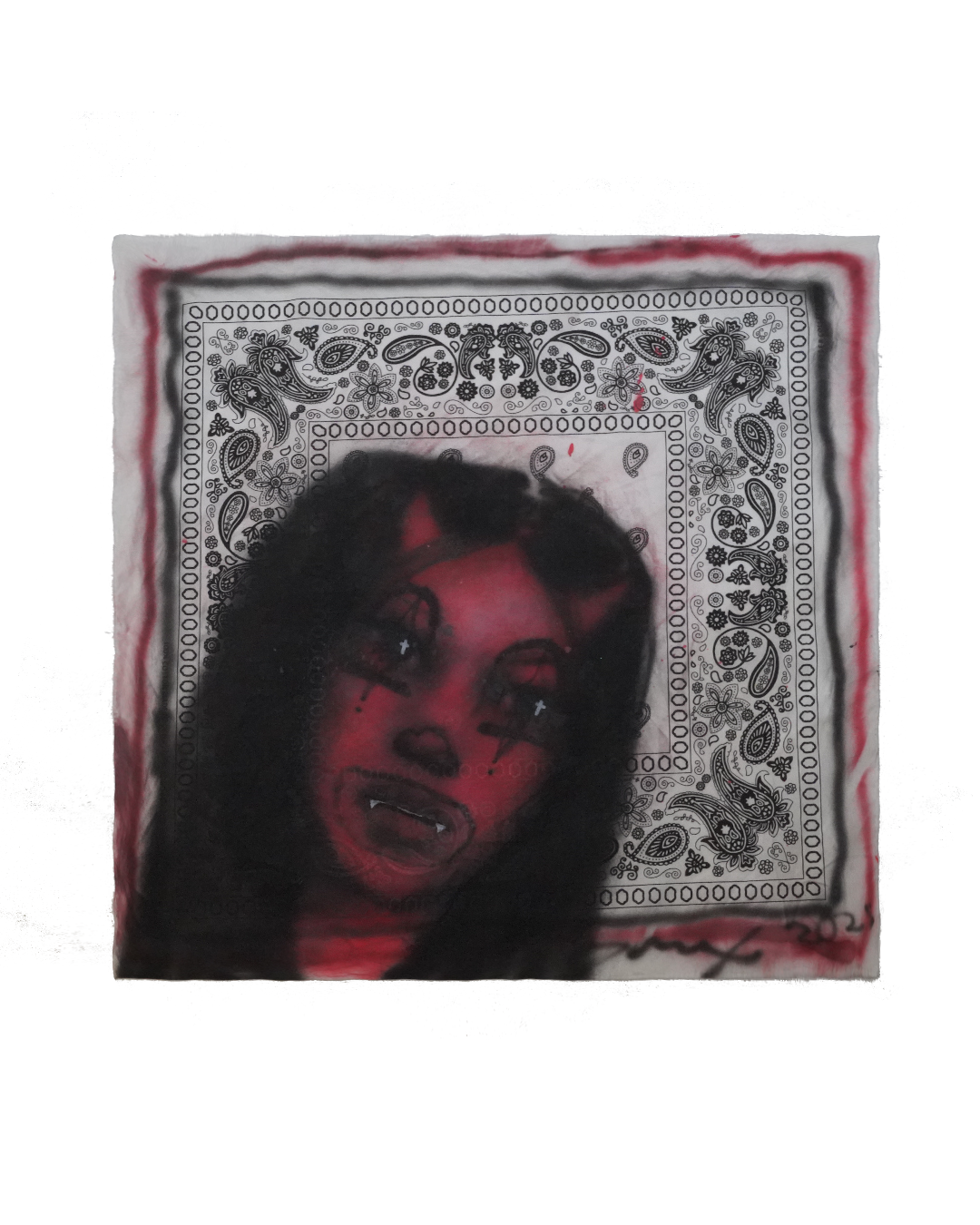 HAND PAINTED BANDANA #1