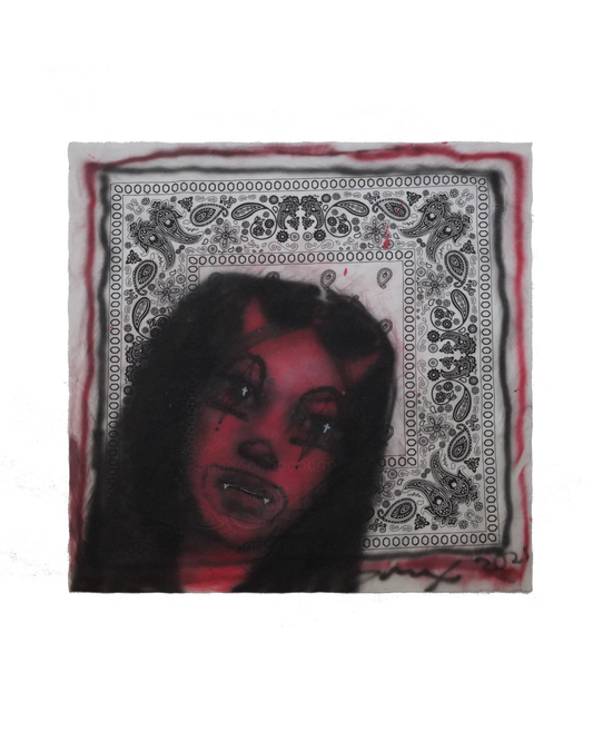 HAND PAINTED BANDANA #1